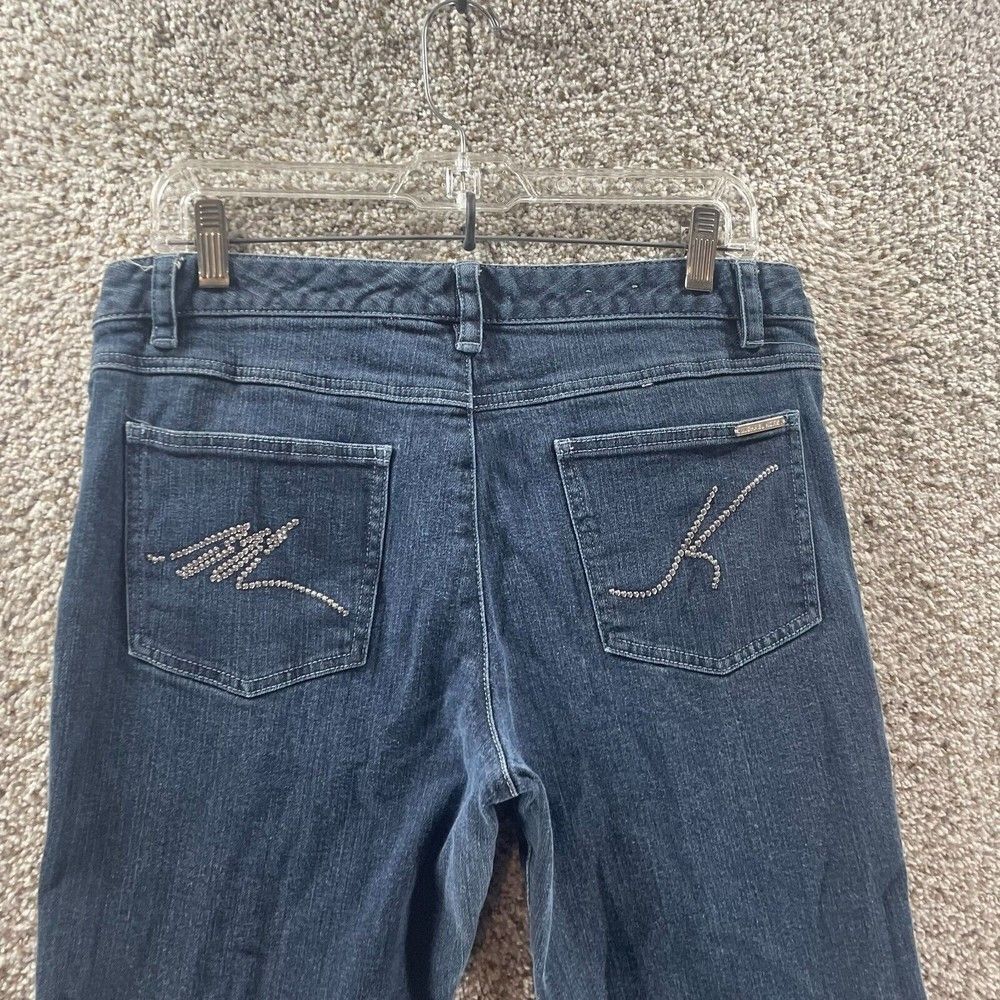 Michael Kors Jeans Womens 10 Blue Denim Pants Bootcut Preppy Pockets‎ Cotton - Picture 8 of 11
